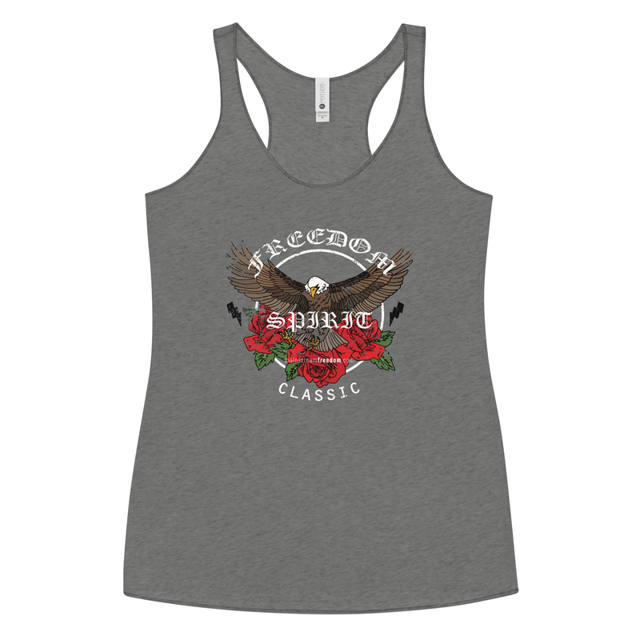 Freedom Spirit Classic Women's Tank Top in premium heather, product mockup