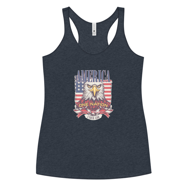 America One Nation Under God Women's Tank Top, second view