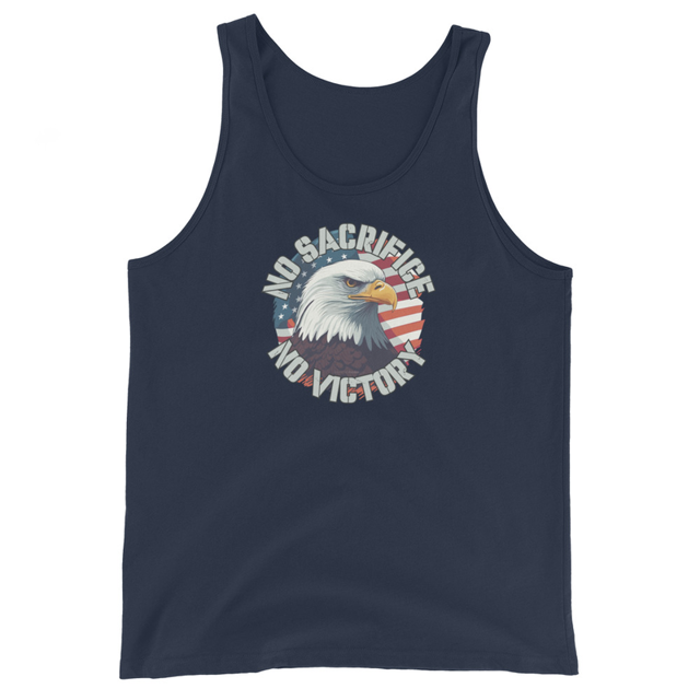 No Sacrifice No Victory Men's Tank Top, second view