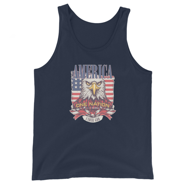America One Nation Under God Men's Tank Top, second view