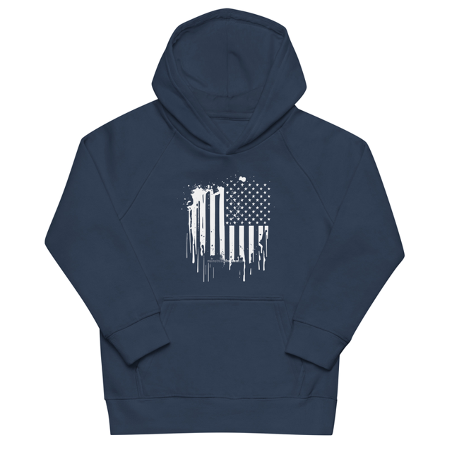 American Flag Kids eco hoodie, second view