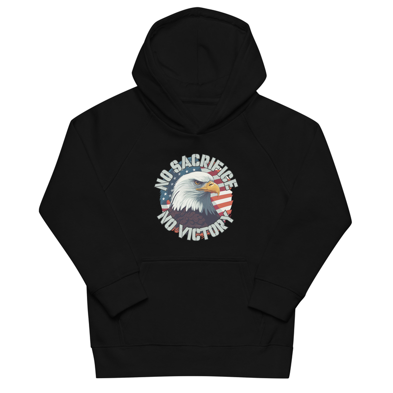 No Sacrifice No Victory Kids eco hoodie