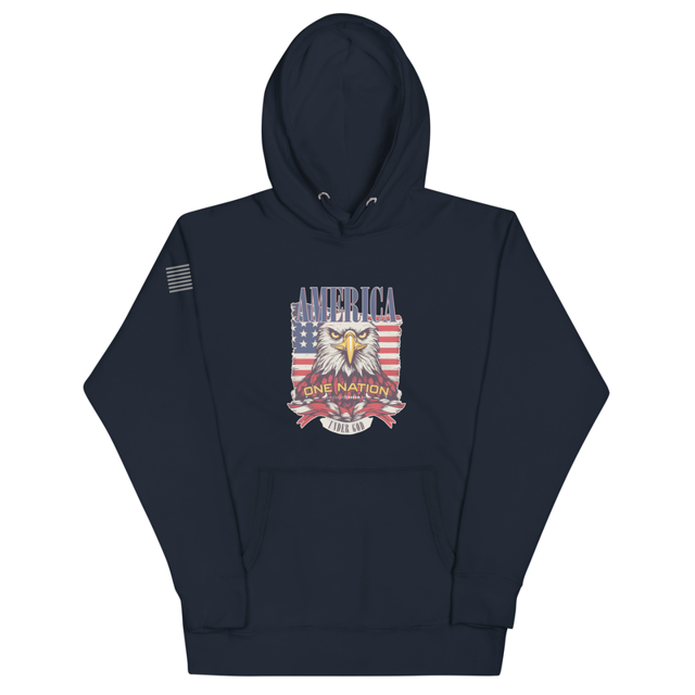 America One Nation Under God Unisex Hoodie, second view