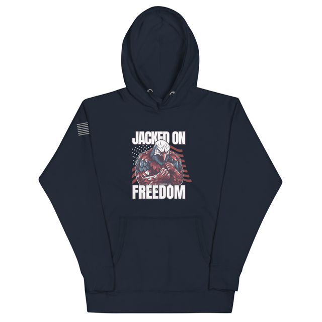 Jacked on Freedom Unisex Hoodie, second view