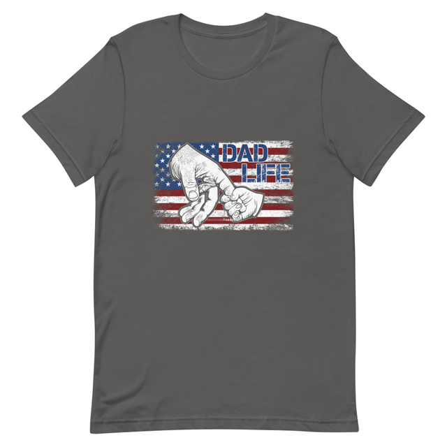 Dad Life t-shirt in Asphalt, product mockup