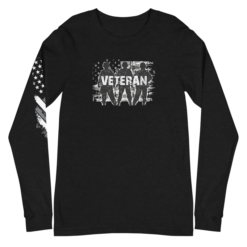 Veteran Army Silhouette Unisex Long Sleeve Tee