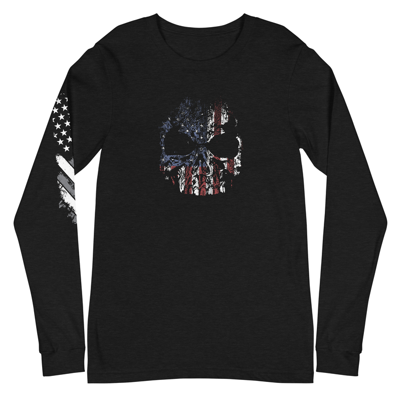USA Skull Unisex Long Sleeve Tee