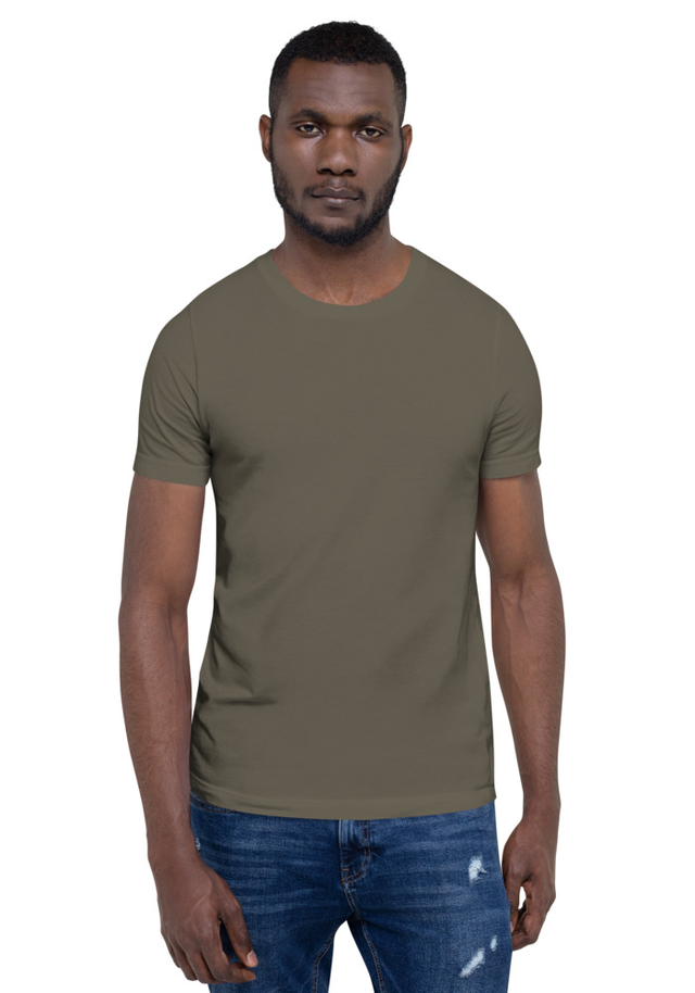 With A Great Country Comes Great Responsibility t-shirt in Army, product mockup