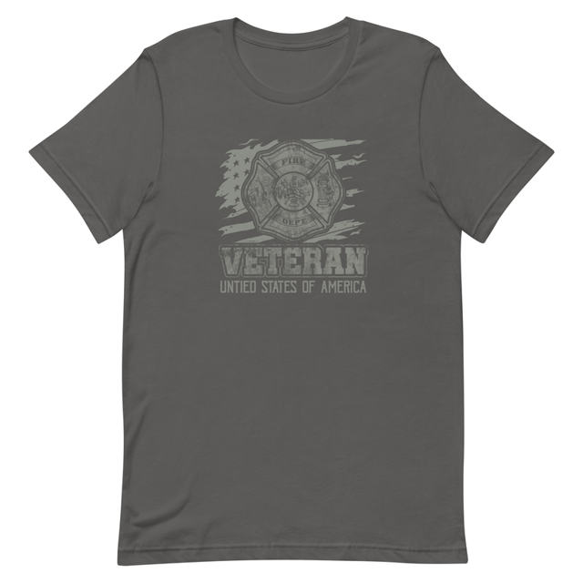 Veteran USA t-shirt in Asphalt, product mockup