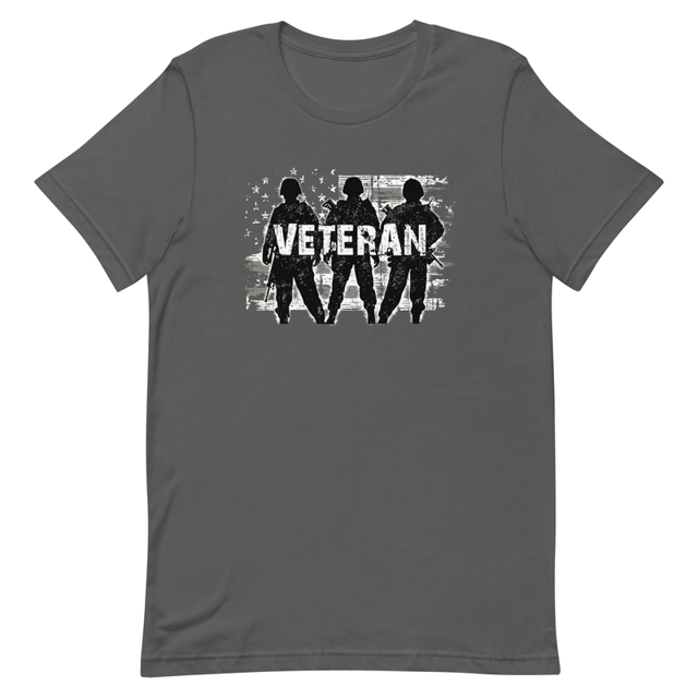 Veteran Army Silhouette t-shirt in Asphalt, product mockup