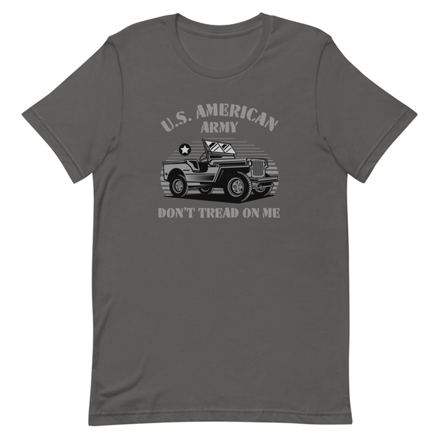 US American Army Don't Tread t-shirt in Asphalt, product mockup