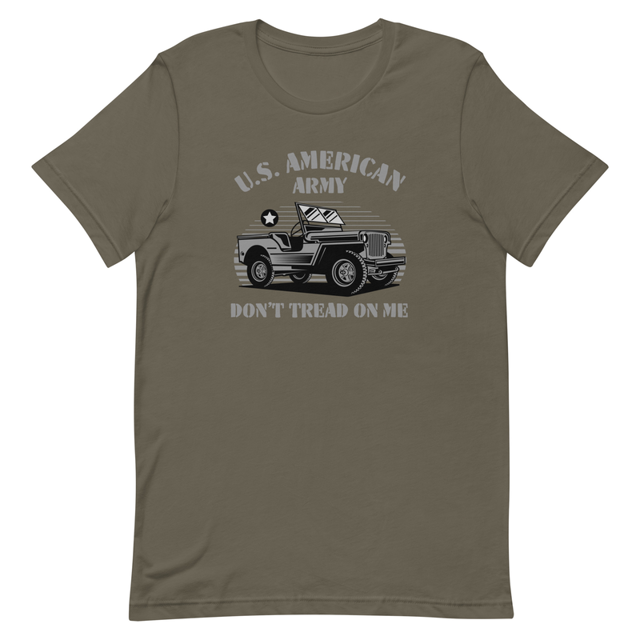 US American Army Don't Tread t-shirt in Army, product mockup
