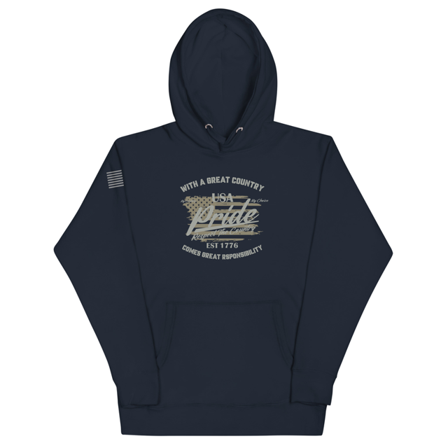 With A Great Country Comes Great Responsibility Unisex Hoodie, second view