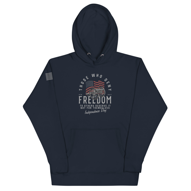 Those Who Deny Freedom To Others, Deserve It Not For Themselves Unisex Hoodie, second view