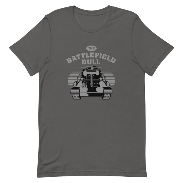 The Battlefield Bull t-shirt in Asphalt, product mockup