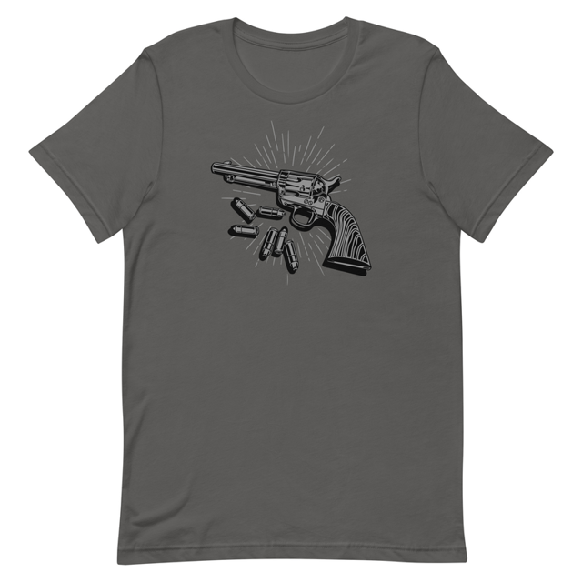 Vintage Revolver t-shirt in Asphalt colorway, product mockup