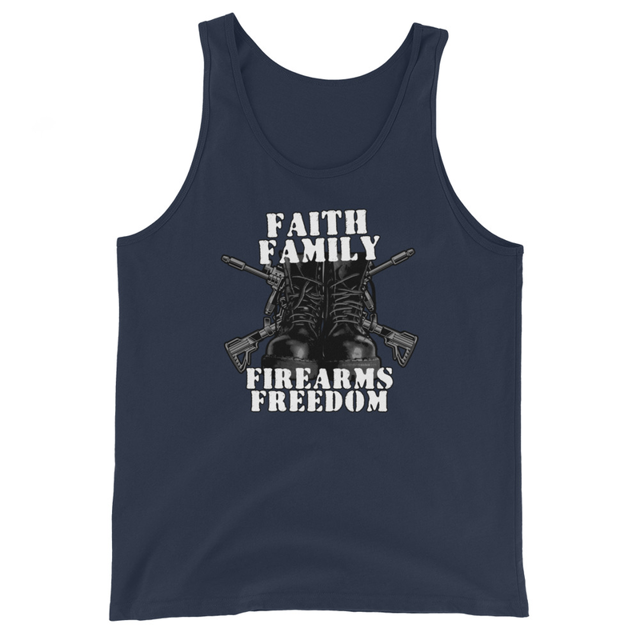 Faith Family Firearms Freedom Men's Tank Top, second view