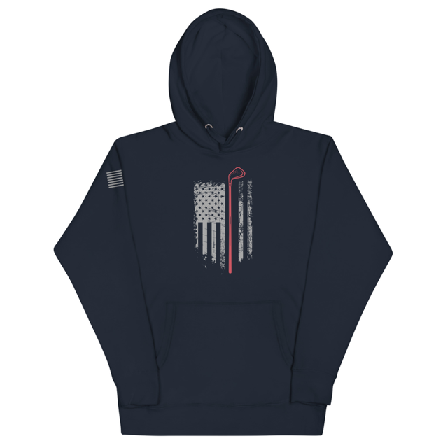Grunge American Golfer Unisex Hoodie, second view