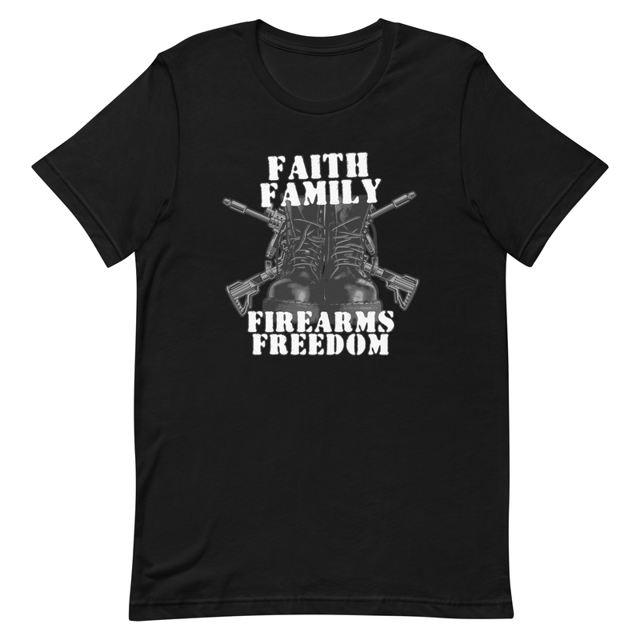 Faith Family Firearms Freedom Unisex t-shirt, second view