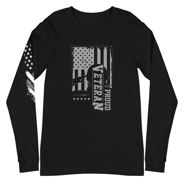 Proud Veteran Unisex Long Sleeve Tee, second view