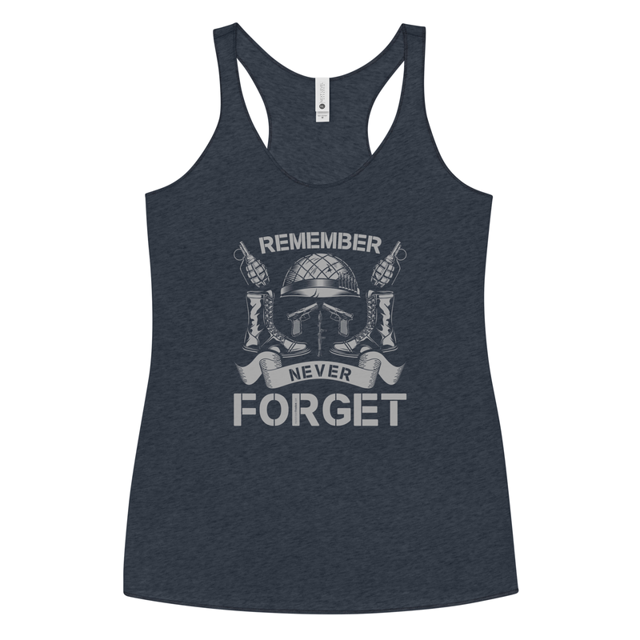 Remember Never Forget tank top in vintage navy