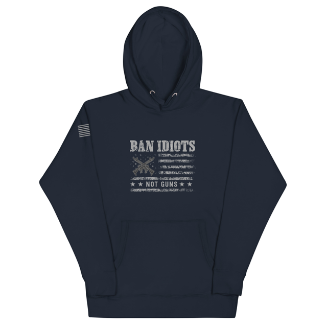Ban Idiots Not Guns Unisex Hoodie, second view