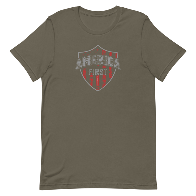 America First t-shirt in Army colorway