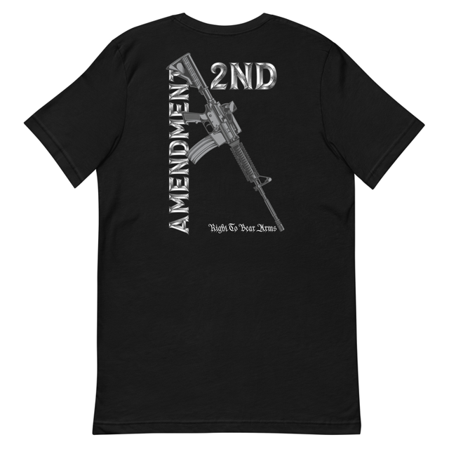 2nd Amendment Right To Bear Arms (Back) Unisex t-shirt, second view