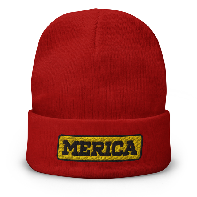 Merica Embroidered Beanie, second view