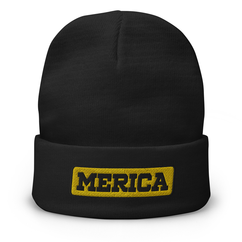 Merica Embroidered Beanie