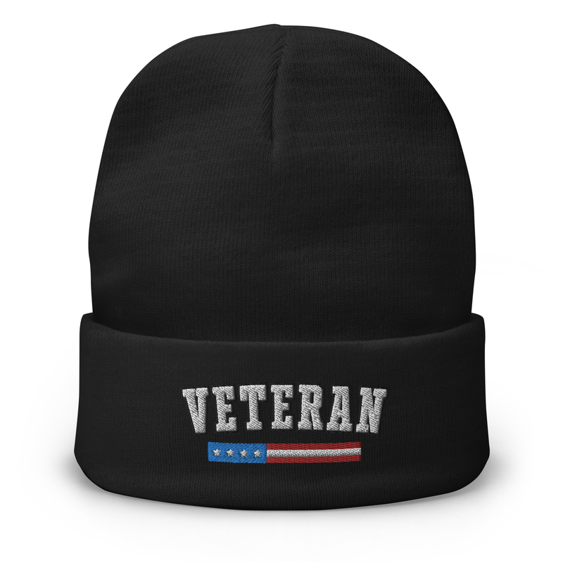 Veteran Embroidered Beanie
