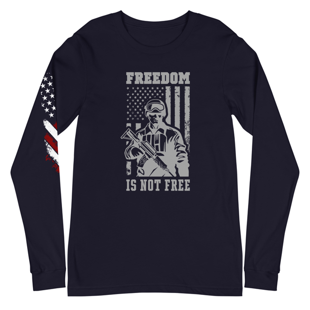 Freedom Is Not Free Unisex Long Sleeve Tee, second view