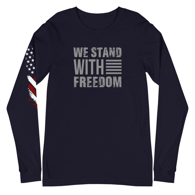 We Stand With Freedom Unisex Long Sleeve Tee, second view