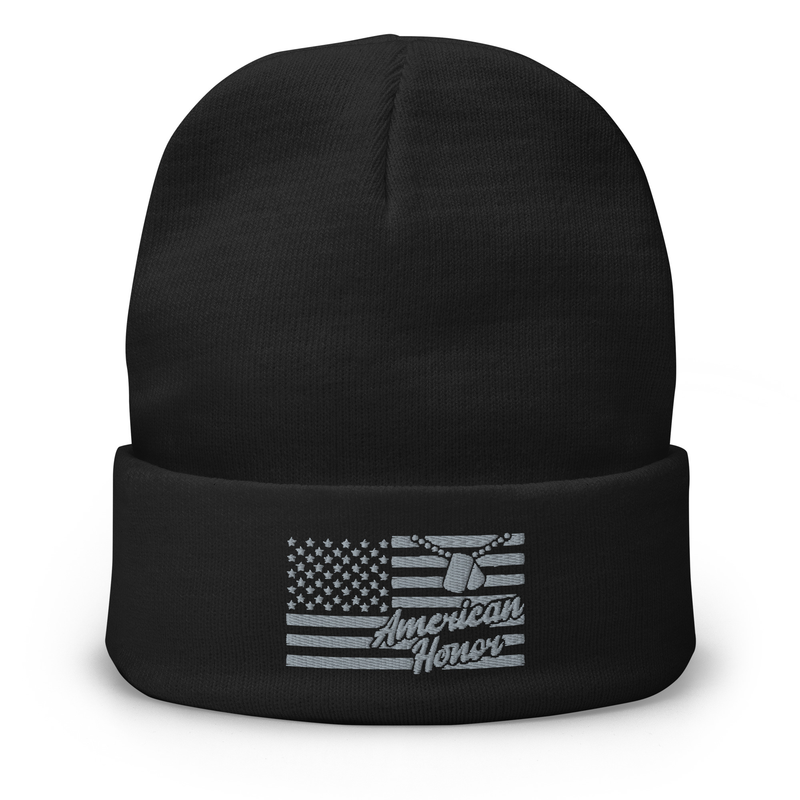 American Honor Embroidered Beanie