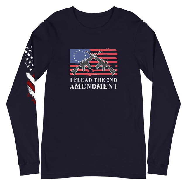 I Plead The 2nd Amendment Unisex Long Sleeve Tee, second view