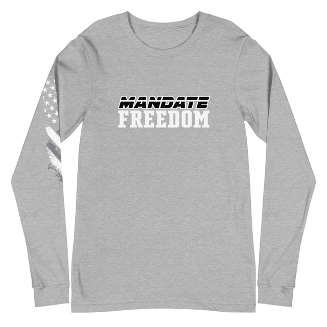 Mandate Freedom long sleeve tee in Athletic Heather, product mockup