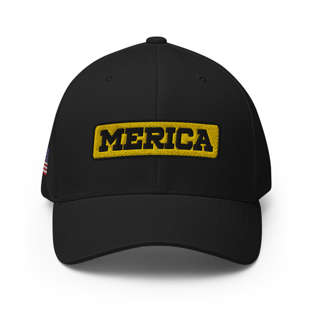 Merica Patriotic Embroidered Structured Twill Cap, second view