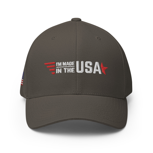 Proud American cap in Dark Grey, product mockup