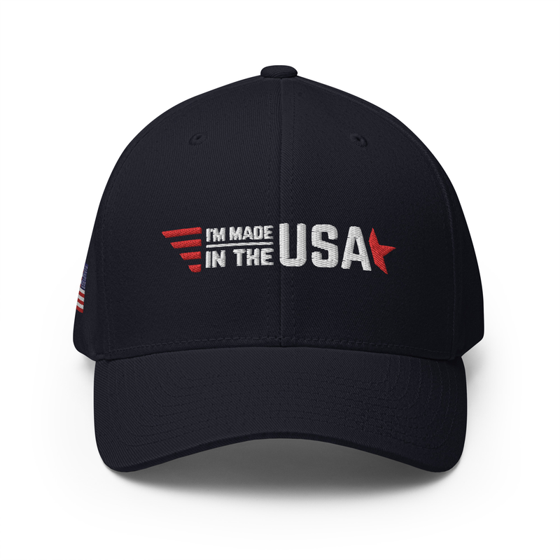 I'm Made In The USA Embroidered Structured Twill Cap - Proud American Cap/Hat