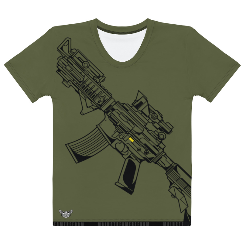 Gun Firearm Women's  All-Over Print Crew Neck T-Shirt