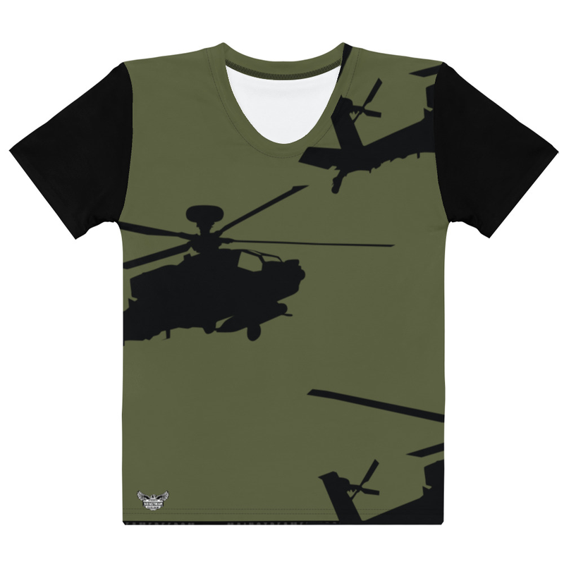 Helicopter Women's  All-Over Print Crew Neck T-Shirt