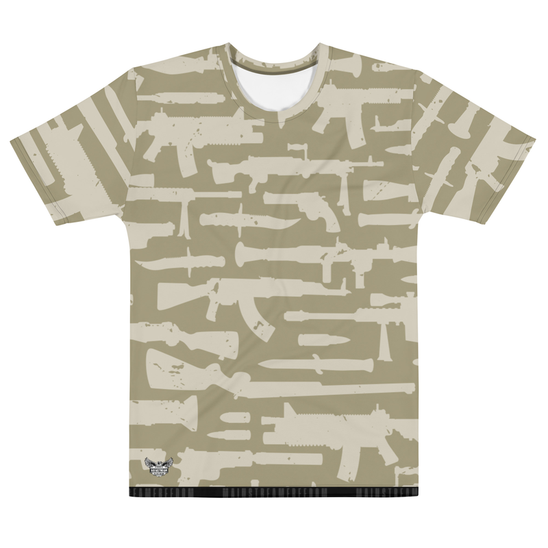 Assorted Guns Camo (Army Tan) Men's  All-Over Print Crew Neck T-Shirt