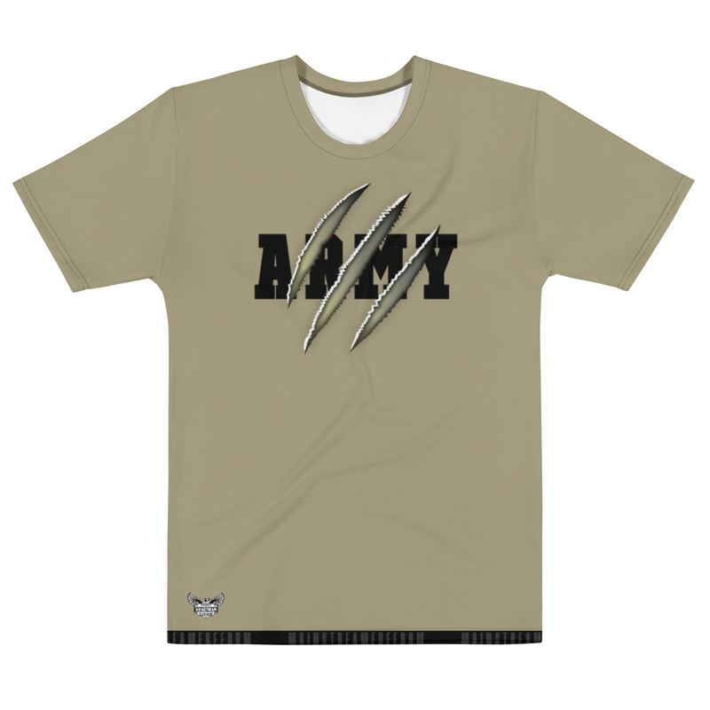 Army Scratch (Army Tan) Men's  All-Over Print Crew Neck T-Shirt