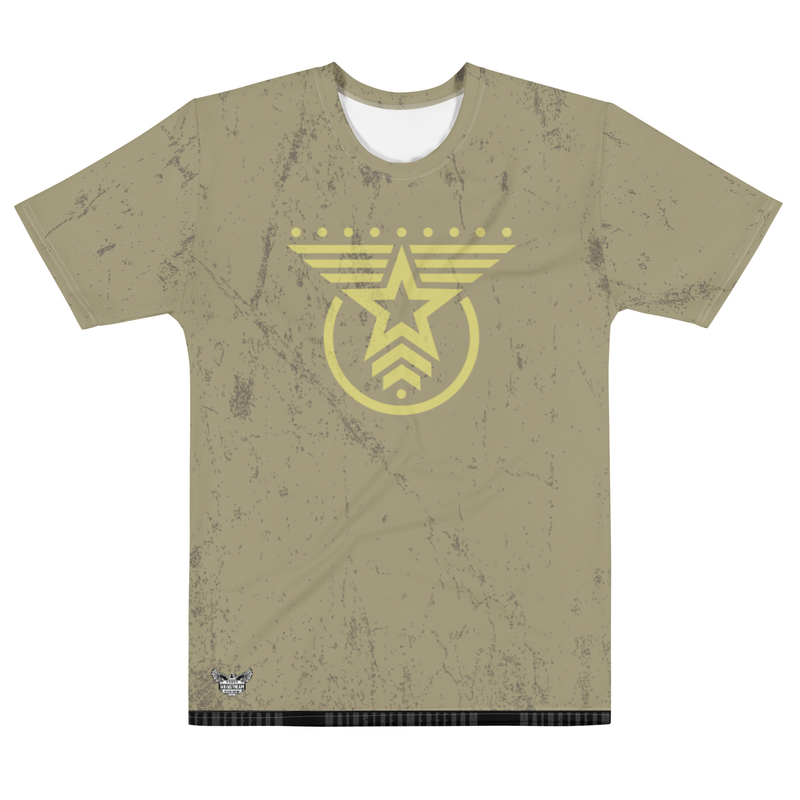 Army Emblem (Army Tan) Men's  All-Over Print Crew Neck T-Shirt