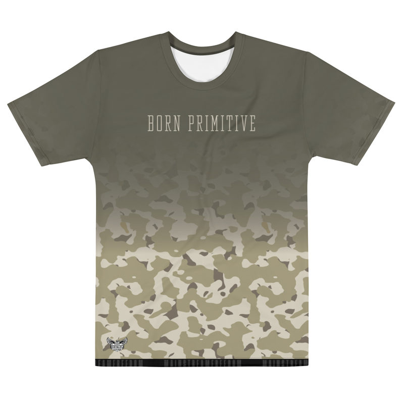 Born Primitive Camo (Army Tan) Men's  All-Over Print Crew Neck T-Shirt