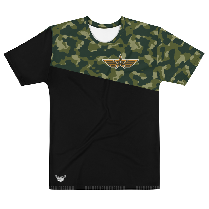 Military Star Camo Men's  All-Over Print Crew Neck T-Shirt