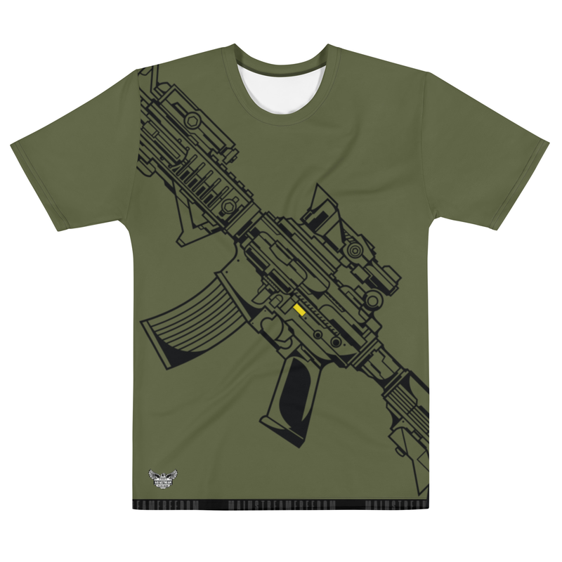 Gun Firearm Men's  All-Over Print Crew Neck T-Shirt