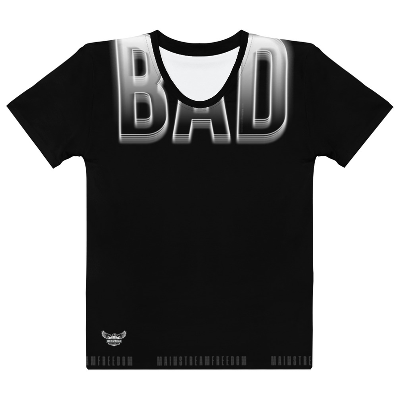 B.A.D. Women's  All-Over Print Crew Neck T-Shirt