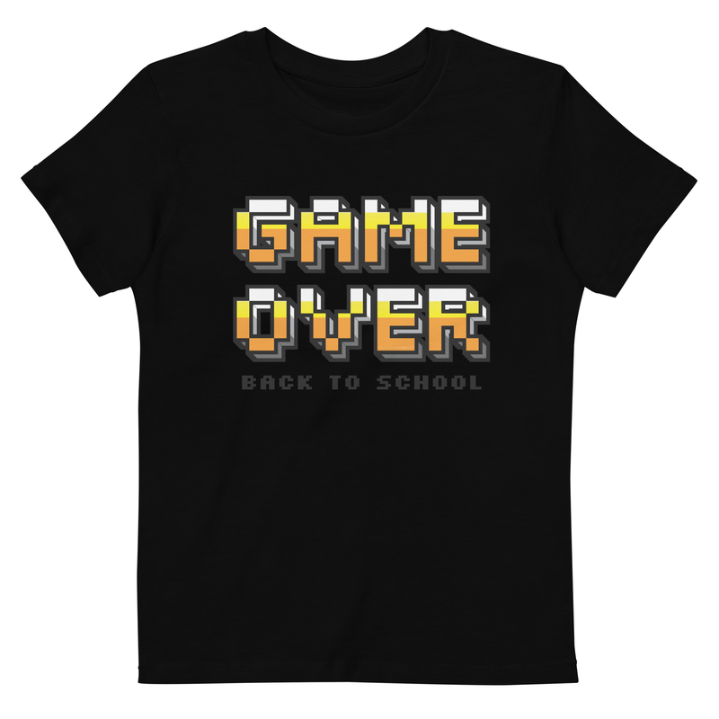 Game Over Back To School Organic cotton kids t-shirt