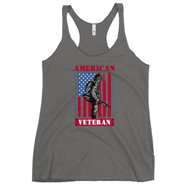 American Veteran Women's Tank Top in Premium Heather, product mockup